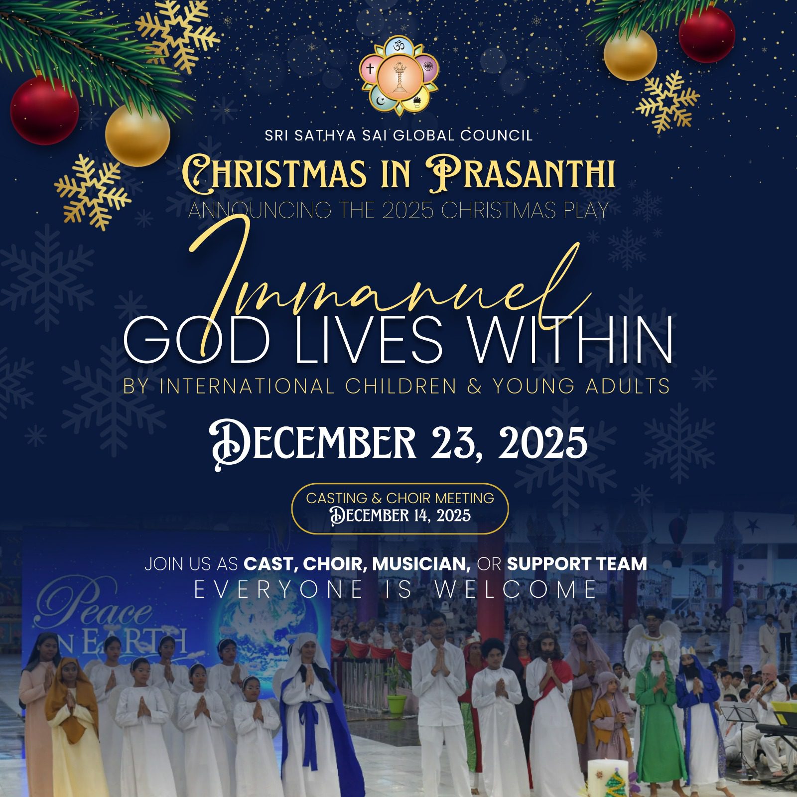 Navidad 2025 en Prashanti | Coro internacional de niños y jóvenes adultos